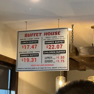 Menu prices as of March 2024