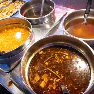 Hot and Sour Soup, Egg Drop Soup, both solid choices, and not loaded with MSG.