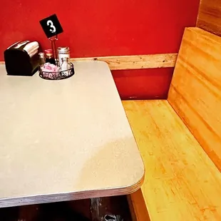 a table in a resturant