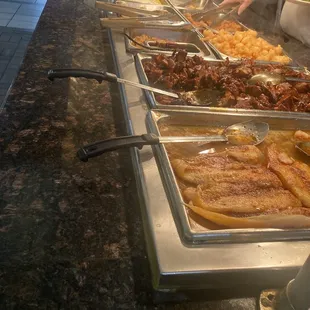 Hot table!   Fish, chicken, pork and more