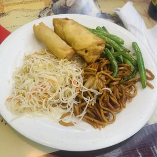 Pork Egg Roll Vegetable Roll Sauteed String Bean Pork Lo Mein Vegetable Mei Fun