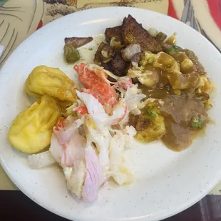 Seafood Salad Chicken Egg Foo Young Crab Rangoon Potatoes