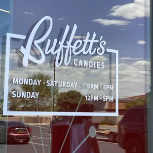 Buffetts's door signage
