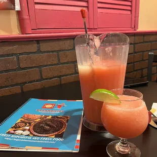 Tasty frozen strawberry margarita