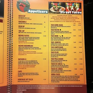 Appetizers and Tacos