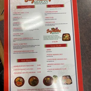 sushi and sashimi, menu