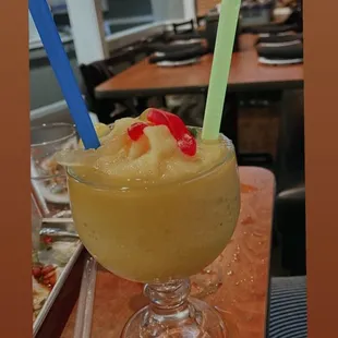 Drinks are huge and aesthetically pleasing.