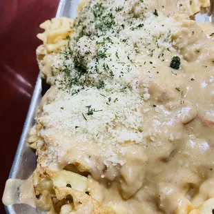 Seafood fries were awful with practically ZERO seafood
