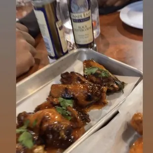 Henny glazed wings