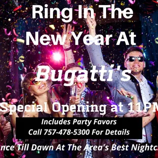 NY Eve Party, special opening at 11PM