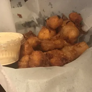These battered cheese curds are some of the best I have had.