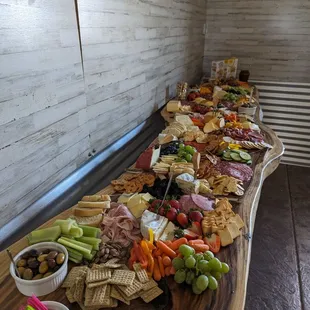 a table full of food