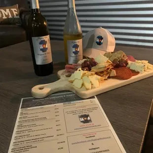 Charcuterie and menu