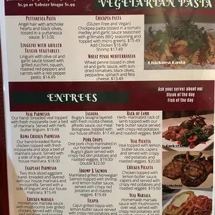 the menu