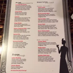 Menu front