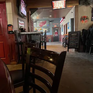 the inside of a restaurant