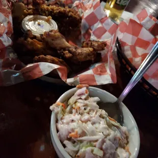 Garlic Parmesan &amp; Sweet Baby Ray&apos;s 20 Piece Wings with Coleslaw