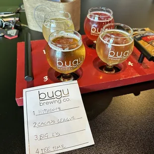 Beer flight, all were great, highly recommend!