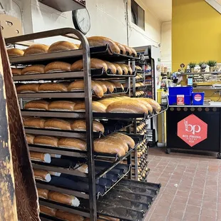 a rack of baked goods
