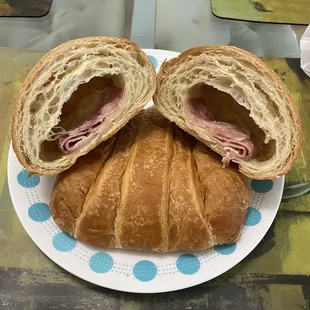 Inside look of the 7" Giant Ham & Cheese Croissant, so yummyyy!!!