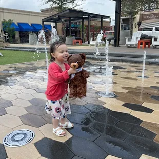 Water fountains right outside