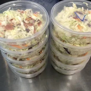 German coleslaw with or without bacon