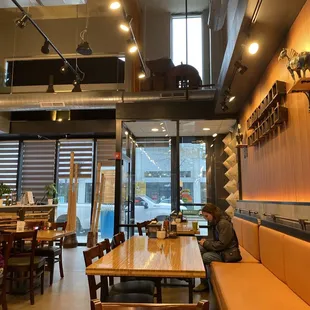 Inside is big plenty of seating