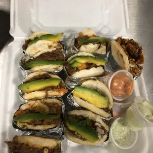 Mini Arepa Sampler Chicken Beef Chori