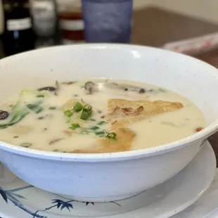 Healthy soup base is made with milk