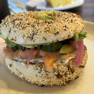 Salmon bagel