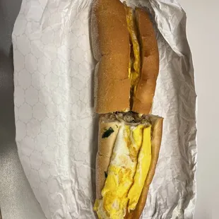 Sausage egg and cheese vs Mrs Buis with egg