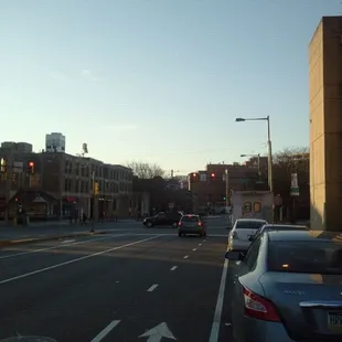 a view of a city street