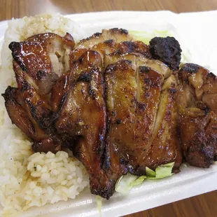 Kuk Buk Bitchen's AMAZING, supah, tendah, supah ono Teri Chicken plate.