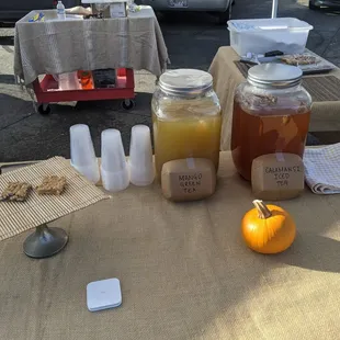 Farmers market table, shelter in place