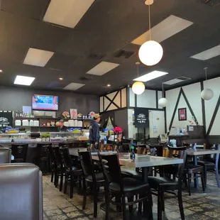 interior, sushi and sashimi