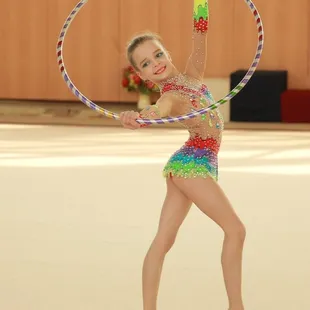 Rhythmic Gymnast with hoop