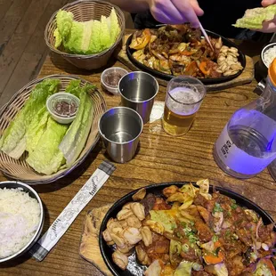 Spicy Chicken Ssam and Spicy Pork Ssam