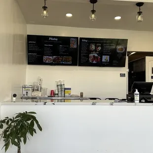 Menu and ordering counter