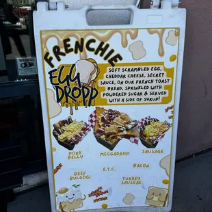 Menu outside