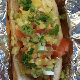 Vegetarian hot dog!!