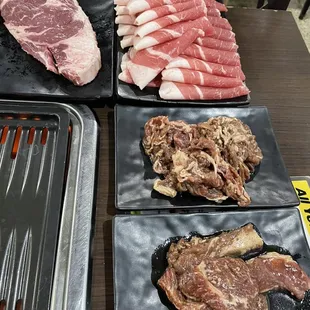 Ribeye, brisket, bulgogi, flap tail