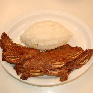 ribs and rice