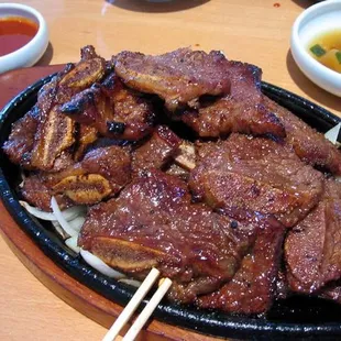 a plate of beef