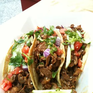 Bulgogi chicken taco.