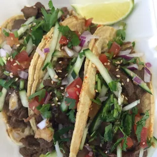 Bulgogi steak tacos!