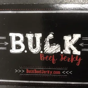 a sign for bulk beef jerky