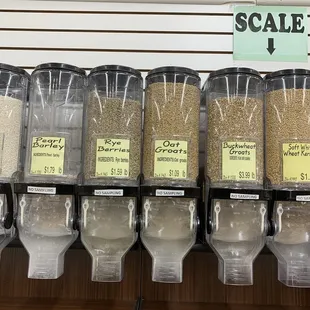 a variety of cereals and grains