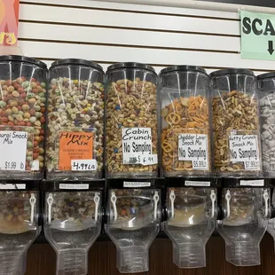a variety of cereals and nuts