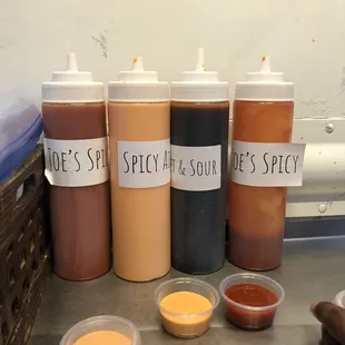 Lots of sauces