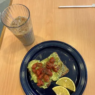 Avocado Toast &amp; iced vanilla latte